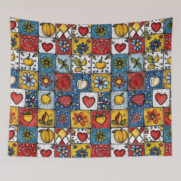 Item preview, Brightly colored ceramic-style tile illustration designed and sold by Piotrek0001.