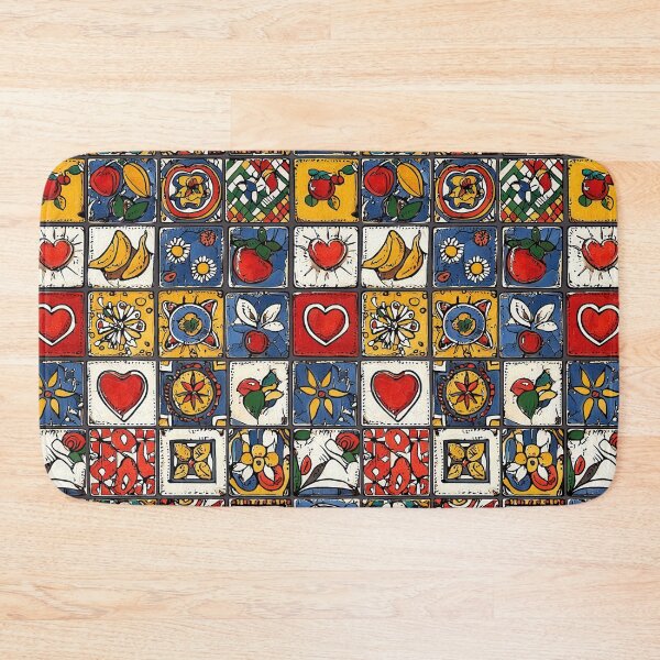 Item preview, Playful floral and fruit design on tiles designed and sold by Piotrek0001.