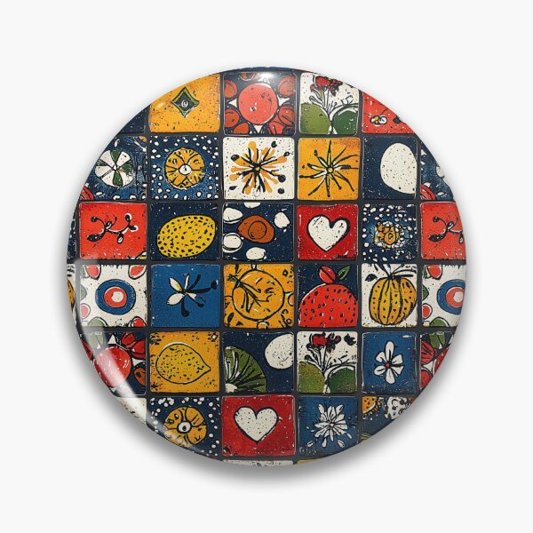 Item preview, Whimsical tile art featuring vibrant illustrations designed and sold by Piotrek0001.