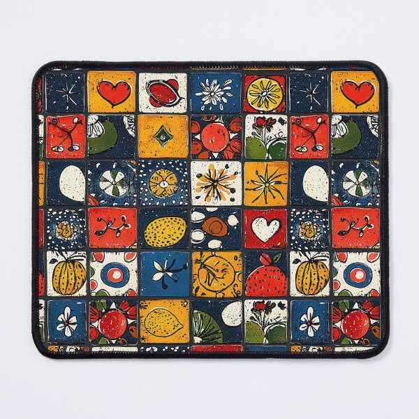 Item preview, Whimsical tile art featuring vibrant illustrations designed and sold by Piotrek0001.