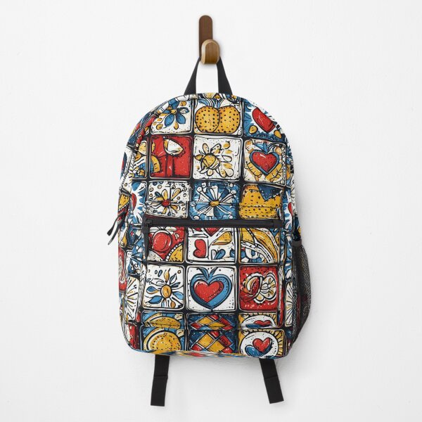 Item preview, Folk-inspired decorative tiles with bold colors designed and sold by Piotrek0001.