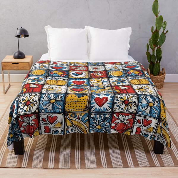 Item preview, Folk-inspired decorative tiles with bold colors designed and sold by Piotrek0001.