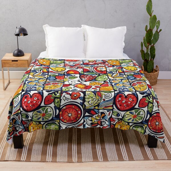 Item preview, Square tile pattern with colorful fruit motifs designed and sold by Piotrek0001.