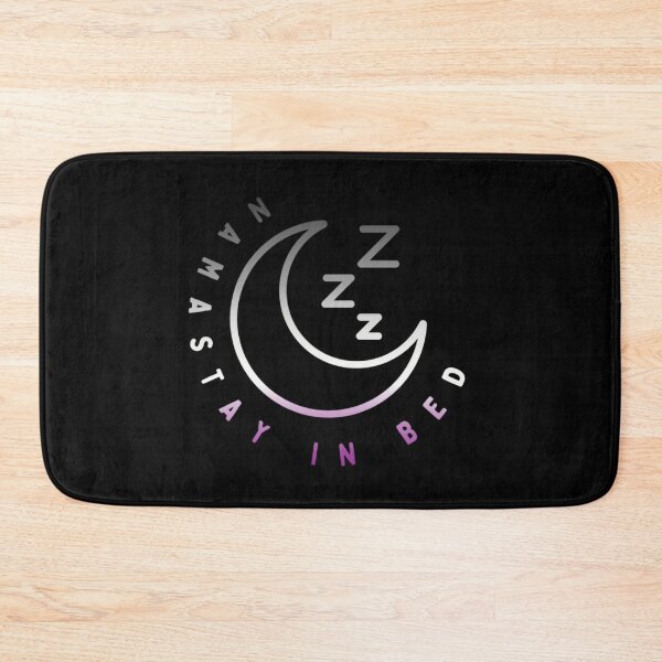 Item preview, Namastay in Bed, Asexual pride flag graphic, Crescent moon Graphic, Sleep, Yoga, Funny, selfcare, relax, pride, relax, chill, sleep mode,  designed and sold by PrideBeProud.