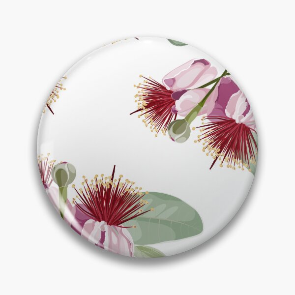 Item preview, Seamless pattern background with  feijoa blooming flowers and leaves with leaves. designed and sold by MatyKotiv.