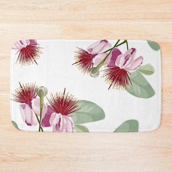 Item preview, Seamless pattern background with  feijoa blooming flowers and leaves with leaves. designed and sold by MatyKotiv.
