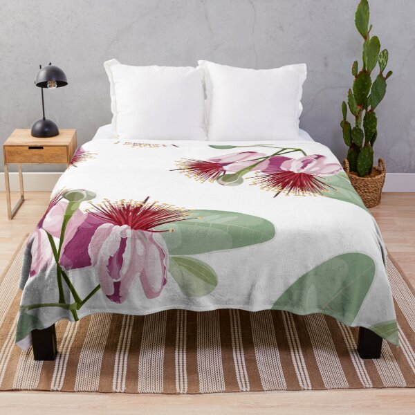 Item preview, Seamless pattern background with  feijoa blooming flowers and leaves with leaves. designed and sold by MatyKotiv.