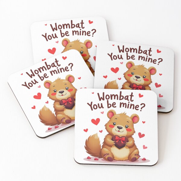 Item preview, Adorable Valetine Wombat - Wombat You Be Mine? designed and sold by Bulwshop.