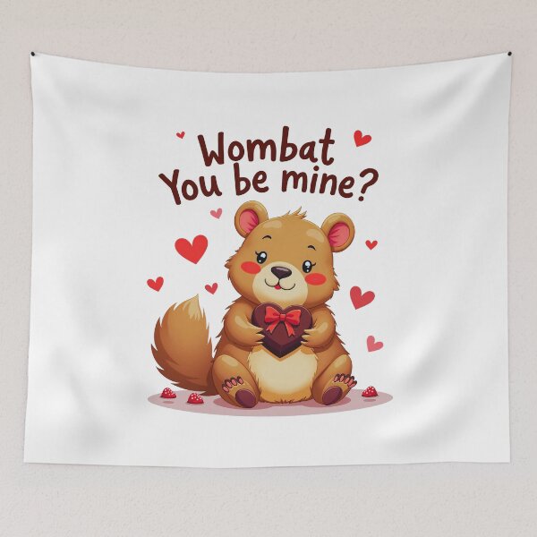 Item preview, Adorable Valetine Wombat - Wombat You Be Mine? designed and sold by Bulwshop.