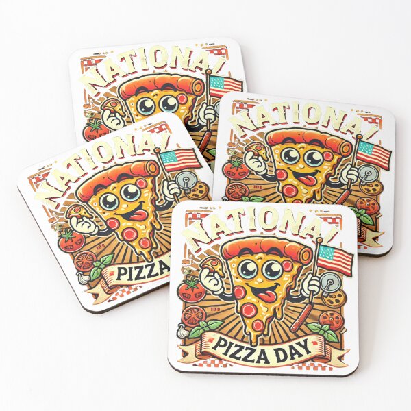 Item preview, National Pizza Day – Smiling Pizza Patriot designed and sold by RobiCom.