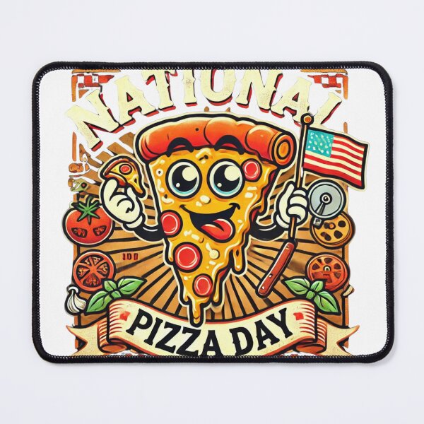 Item preview, National Pizza Day – Smiling Pizza Patriot designed and sold by RobiCom.