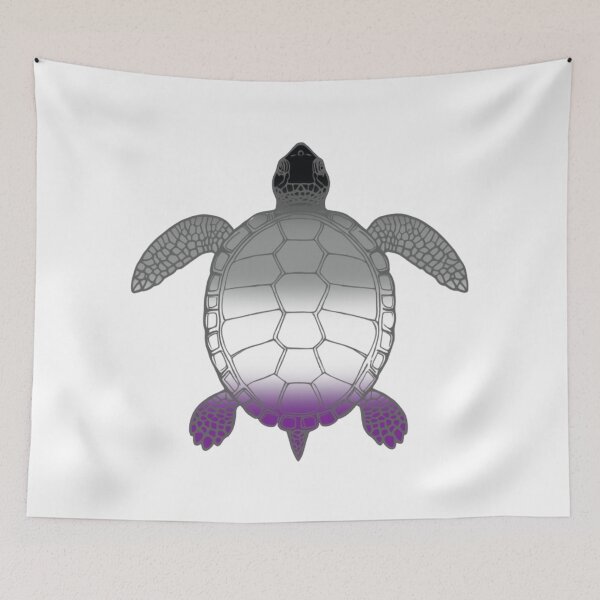 Item preview, Vibrant Asexual Pride Turtle Illustration designed and sold by Travelslightly.