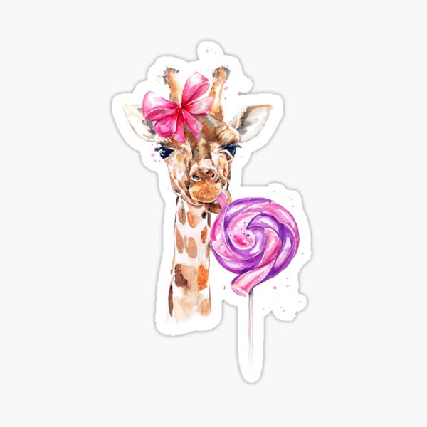 Artikel-Vorschau von Lustige Giraffe mit Lutscher, designt und verkauft von KaramfilaS.