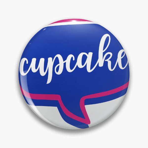 Item preview, Caitlin Nickname Cupcake Speech Bubble Sticker Pink and Blue designed and sold by Studio Xync.