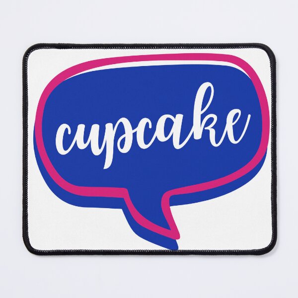 Item preview, Caitlin Nickname Cupcake Speech Bubble Sticker Pink and Blue designed and sold by Studio Xync.