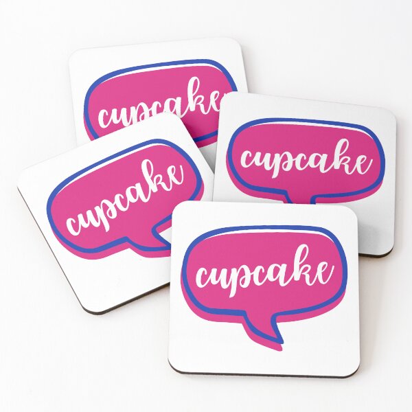 Item preview, Caitlin Nickname Cupcake Speech Bubble Sticker Blue and Pink designed and sold by Studio Xync.