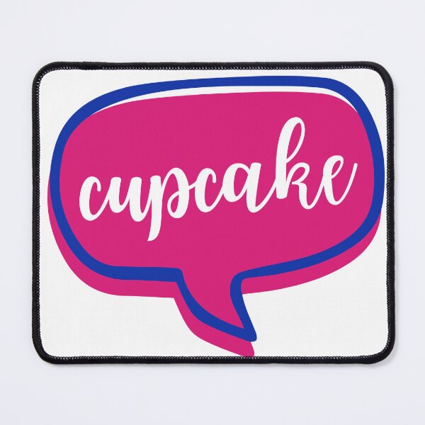 Item preview, Caitlin Nickname Cupcake Speech Bubble Sticker Blue and Pink designed and sold by Studio Xync.