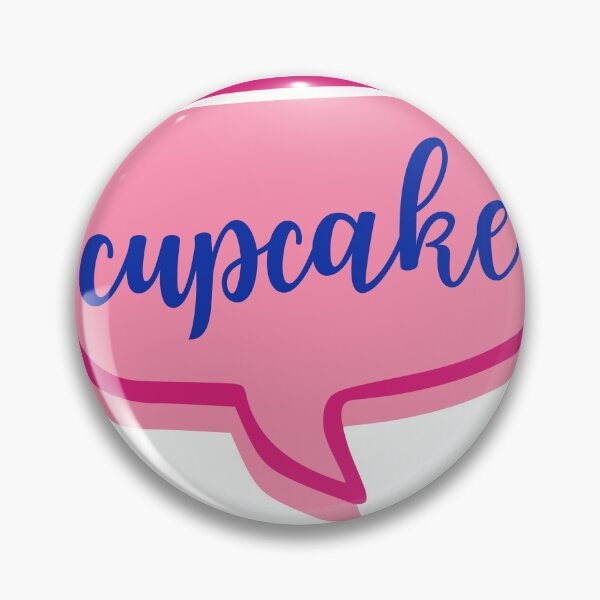 Item preview, Caitlin Nickname Cupcake Speech Bubble Sticker Pink and Blue 2 designed and sold by Studio Xync.