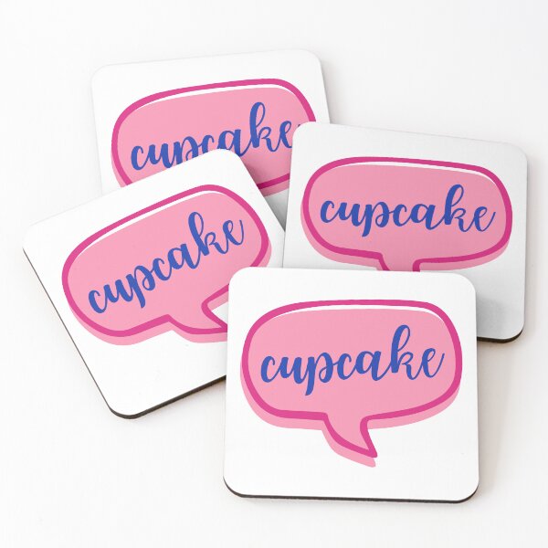 Item preview, Caitlin Nickname Cupcake Speech Bubble Sticker Pink and Blue 2 designed and sold by Studio Xync.