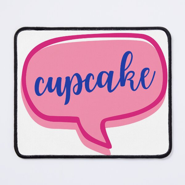 Item preview, Caitlin Nickname Cupcake Speech Bubble Sticker Pink and Blue 2 designed and sold by Studio Xync.