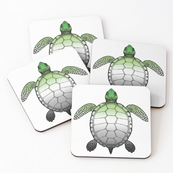 Item preview, Vibrant Aromantic Pride Turtle Illustration designed and sold by Travelslightly.