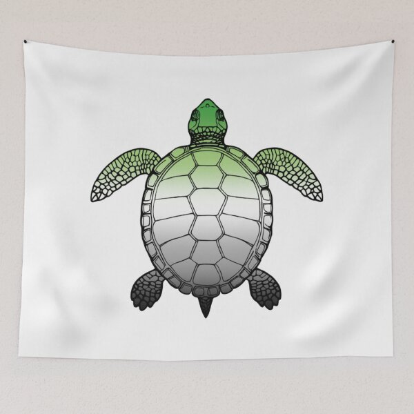 Item preview, Vibrant Aromantic Pride Turtle Illustration designed and sold by Travelslightly.