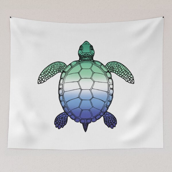 Item preview, Vibrant Gay MLM Pride Turtle Illustration designed and sold by Travelslightly.