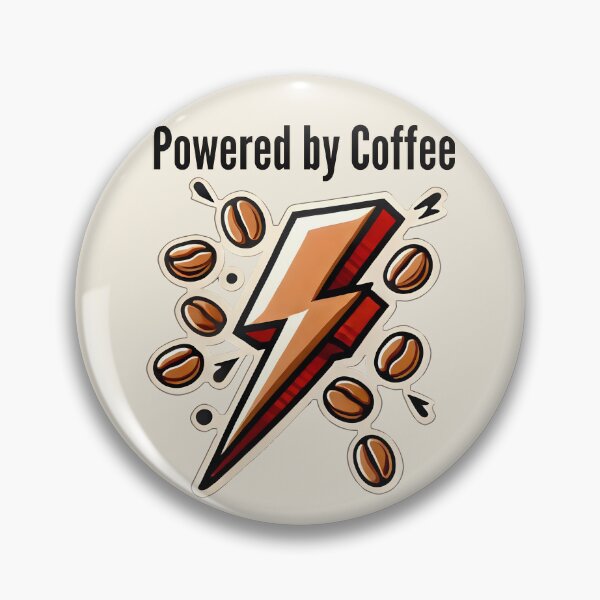 Item preview, Powered by Coffee - Lightning Bolt Energy Design designed and sold by Dantin.