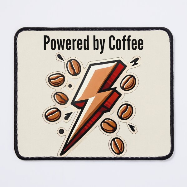 Item preview, Powered by Coffee - Lightning Bolt Energy Design designed and sold by Dantin.