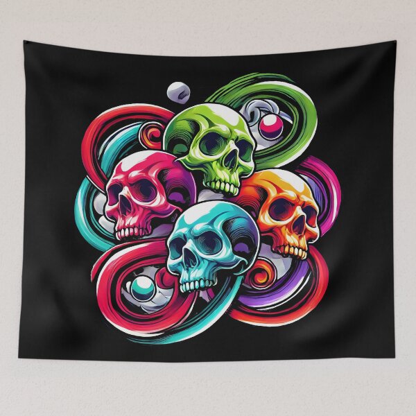 Item preview, Colorful Skull Art - Vibrant Abstract Design designed and sold by DrawHandArt.