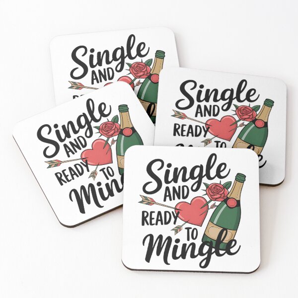 Item preview, Single and Ready to Mingle - Fun Valentine's Day Graphic designed and sold by WayoftheWater.