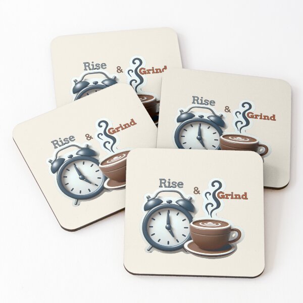 Item preview, Rise and Grind – Perfect Coffee and Morning Routine Design designed and sold by Dantin.