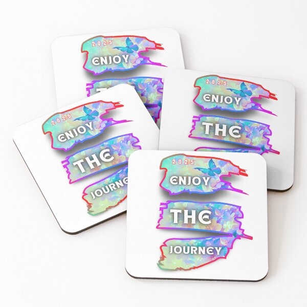 Item preview, Enjoy the JOURNEY life quotes colourful illustration  designed and sold by ExploreAura Studio.