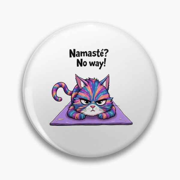 Item preview, funny quotes: namaste no way , funny cat  designed and sold by venavar.