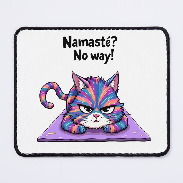 Item preview, funny quotes: namaste no way , funny cat designed and sold by venavar.