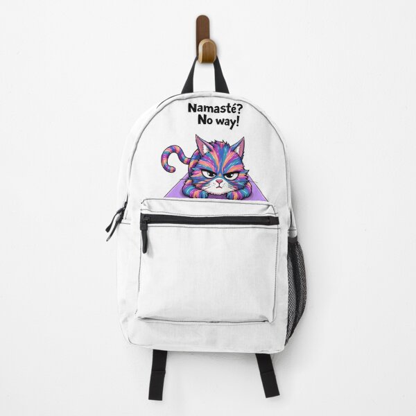 Item preview, funny quotes: namaste no way , funny cat  designed and sold by venavar.