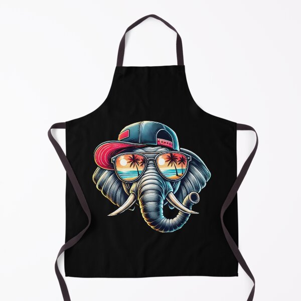Item preview, Cool Tropical Elephant Design - Summer Beach Vibes with Sunset Reflection Art designed and sold by DrawHandArt.