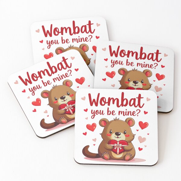 Item preview, Adorable Valetine Wombat - Wombat You Be Mine? designed and sold by Bulwshop.