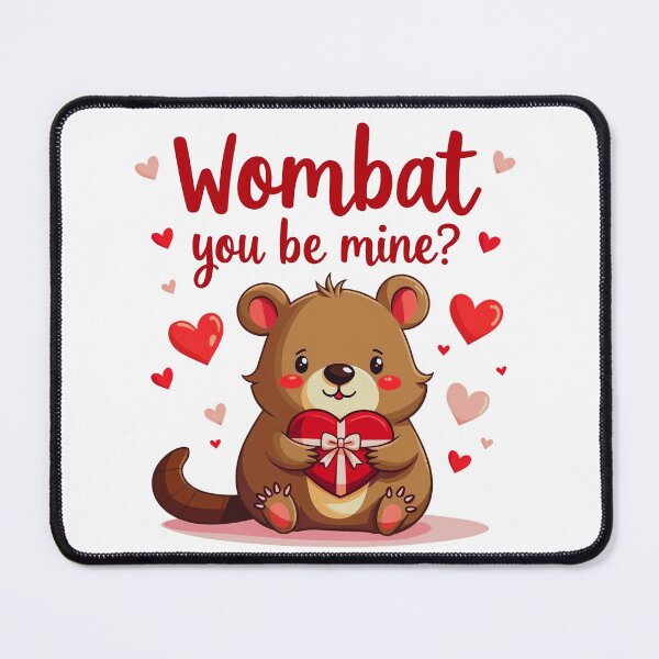 Item preview, Adorable Valetine Wombat - Wombat You Be Mine? designed and sold by Bulwshop.