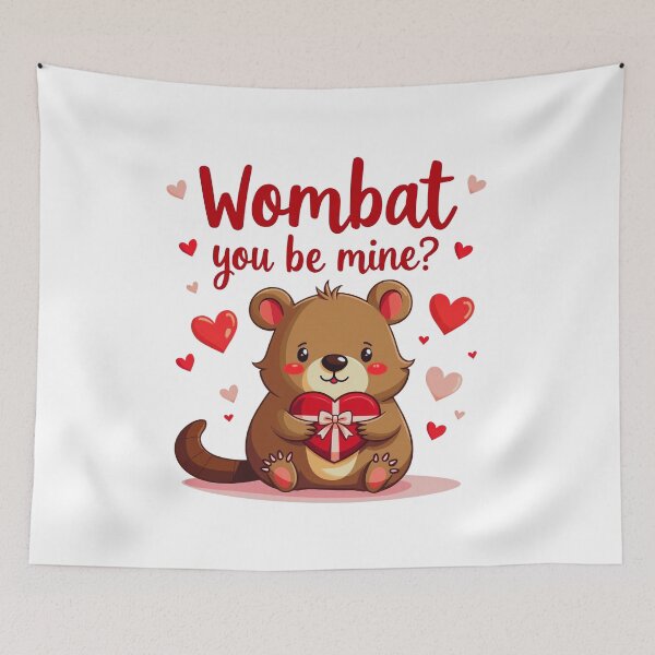 Item preview, Adorable Valetine Wombat - Wombat You Be Mine? designed and sold by Bulwshop.
