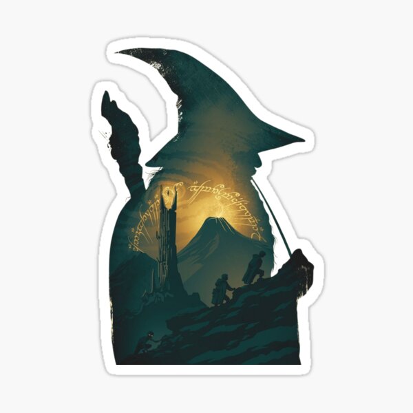 Aperçu de l'œuvre Silhouette de Gandalf du Seigneur des anneaux créée et vendue par GabeTheLorax.