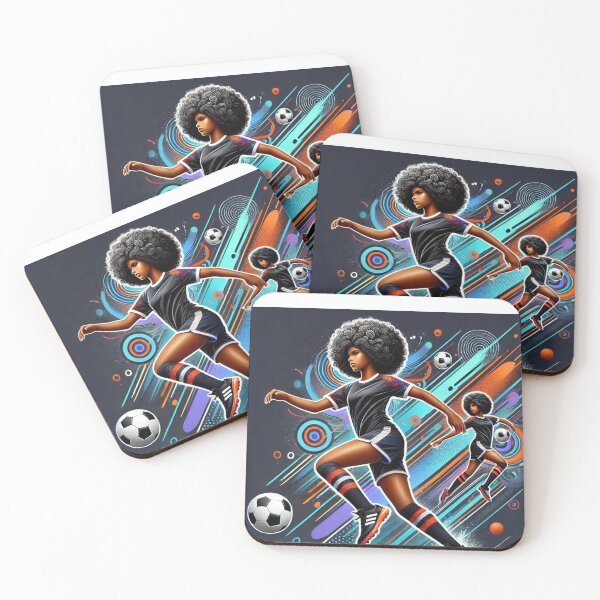 Item preview, Soccer girl with curly hair  designed and sold by NorfolkHouseLLC.
