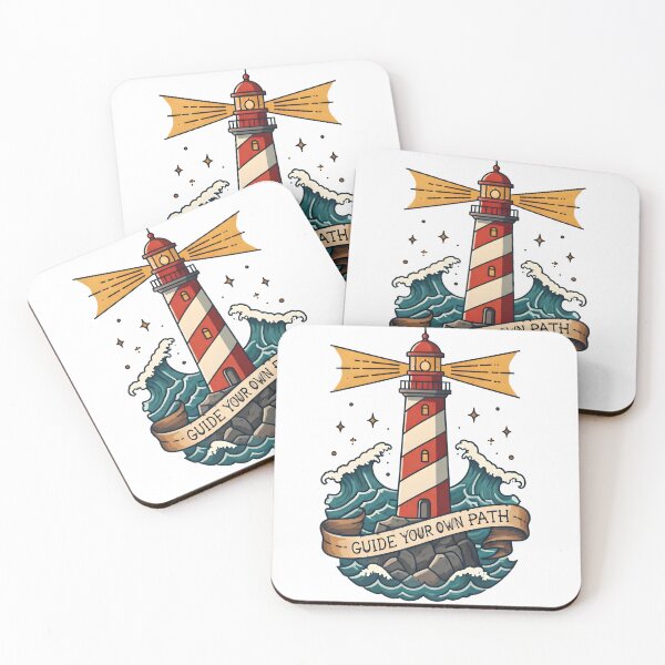 Item preview, Lighthouse - "Guide Your Own Path" - Nautical Design designed and sold by Tattee.