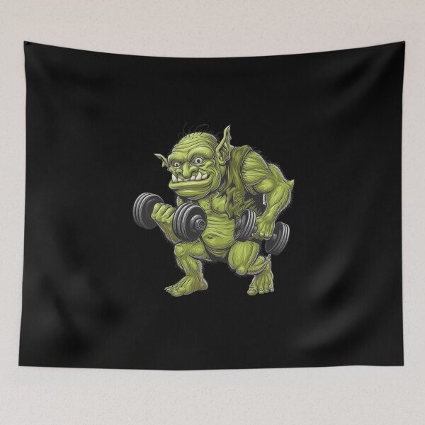 Item preview, Green Monster Weightlifting - Funny Gym Artwork designed and sold by love3617.