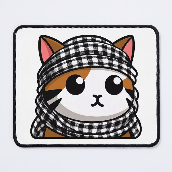 Item preview, Cute cat wearing the keffiyeh designed and sold by FreshArtFusion.