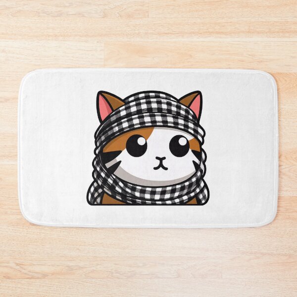 Item preview, Cute cat wearing the keffiyeh designed and sold by FreshArtFusion.