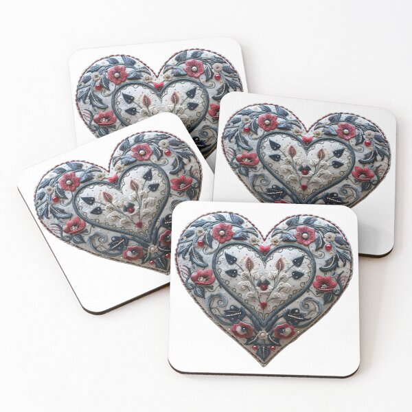 Item preview, Embroidered heart designed and sold by MendaciousMina.