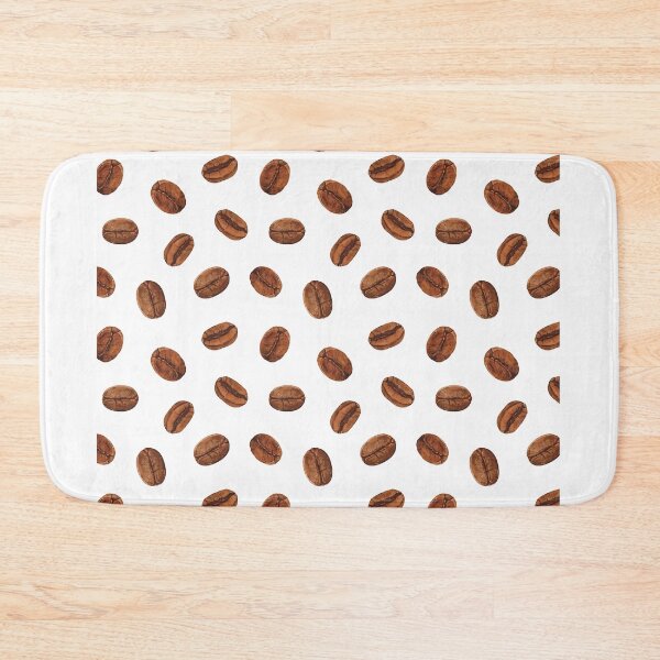 Item preview, Coffee beans pattern on white background, watercolor illustration  designed and sold by alladorofieieva.