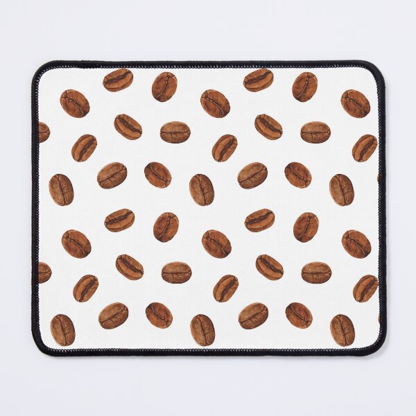 Item preview, Coffee beans pattern on white background, watercolor illustration  designed and sold by alladorofieieva.