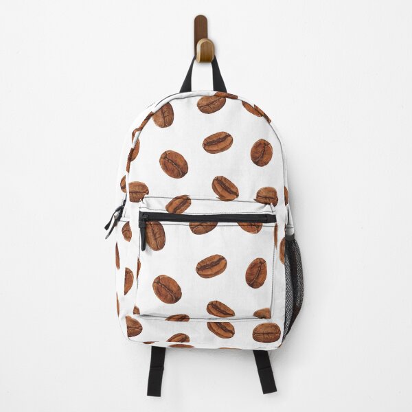 Item preview, Coffee beans pattern on white background, watercolor illustration designed and sold by alladorofieieva.